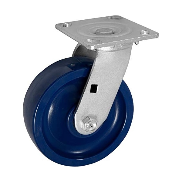 Medium Duty 5"X 2" Blue Solid Polyurethane Swivel Caster, 800 LBS C